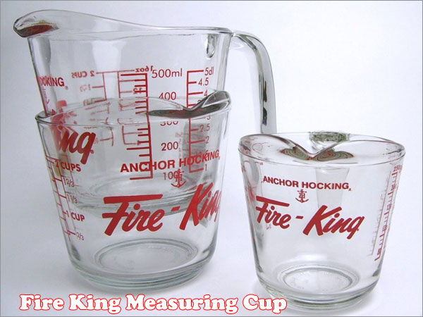 Fire King Measuring Cup 250ml 500ml★ファイヤーキング メジャーカップ