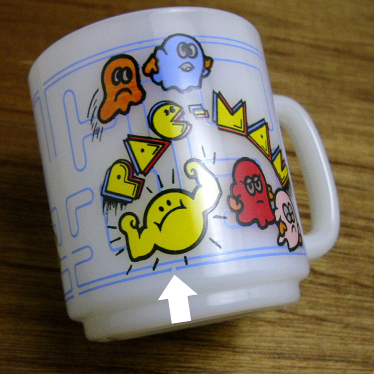 80年代 vintage PACMAN パックマン グラスベイクファイヤーキング グラスベイク・パックマンマグ - ファイヤーキング 卸 仕入れ